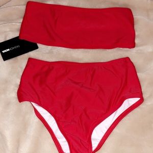 Fashion Nova Perfect Tan Bikini in Red, Size XS
